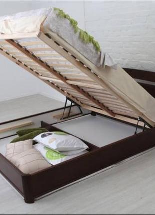 Кровать деревянная нова с подъёмным механизмом тм олимп2 фото