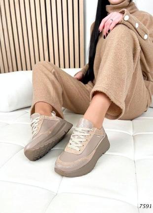 Стильные натуральные (кожа + замша) спортивные женские деми кроссовки ав 💙💛🏆3 фото