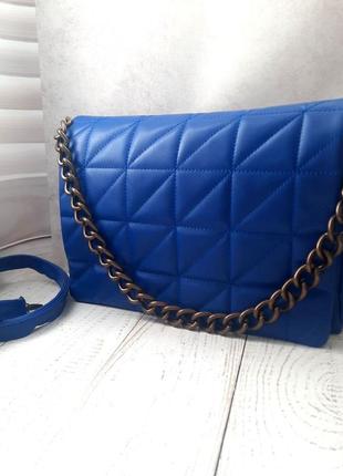 Синя сумочка з ланцюжком