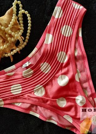 💞👙яскраві червоні в горох трусики для купання,бікіні 10/12.розпродаж.
