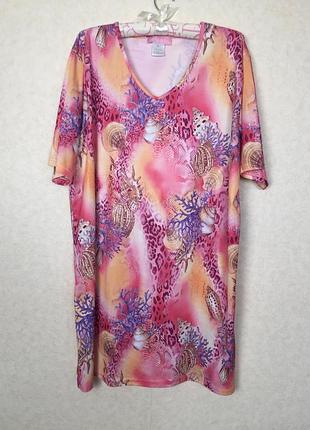 Очаровательное платье - футболка, либо туника большого размера от bittle rose