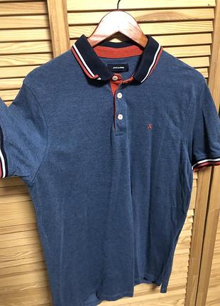 Поло jack & jones xxl синього кольору