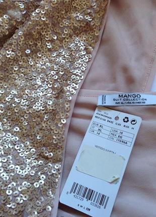 Длинное вечернее выпускное платье макси в пайетки mango5 фото