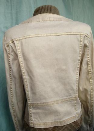 Золотиста стреч джинсова курточка 🌞4 фото