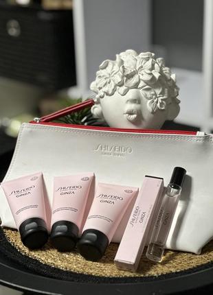 Набор оригинал ginza tokyo shiseido парфюмированная вода крем для рук лосьон для тела гель для душа1 фото