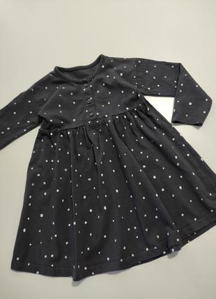 Платье платье длинный рукав принт леопард в горошек 12 18 24 месяца george f&amp;f