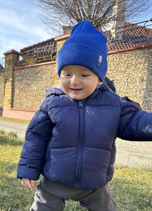 Демисезонная шапка zara 1-3 года 50см