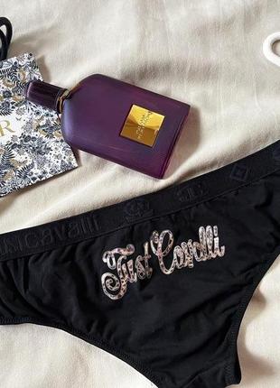 Брендові чорні трусики від just cavalli