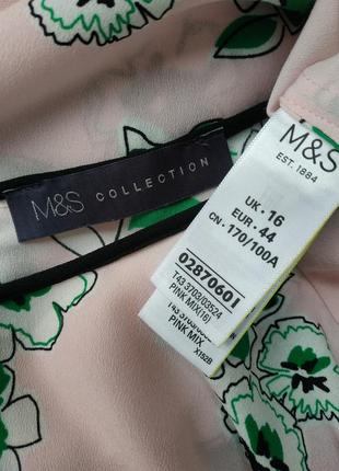Нарядная блуза marks&spencer с принтом красивых цветов6 фото