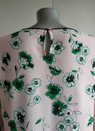 Нарядная блуза marks&spencer с принтом красивых цветов8 фото