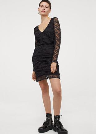 Мереживне плаття h&m divided, xs, m