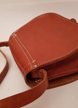 Красивая кожаная сумка crossbody ручная работа5 фото