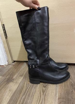 Сапожки кожаные новые