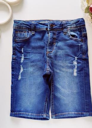 Стрейчевые джинсовые шорты артикул: 145611 фото