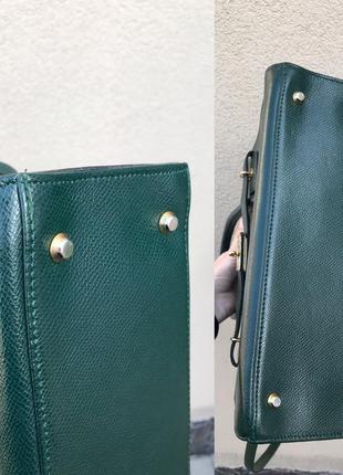 Зелёная сумка ,кож .зам,в стиле  hermes9 фото