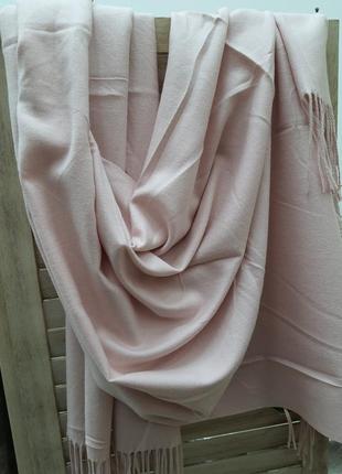 Палантин шарф бледно розовый кашемир