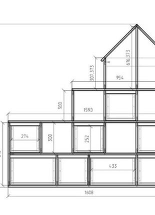 Детский стеллаж на 14 ячеек, 8 ящиков лдсп st-1302 фото