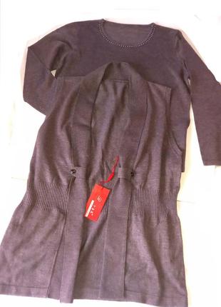 Комплект жилет и джемпер из кашемира и шерсть