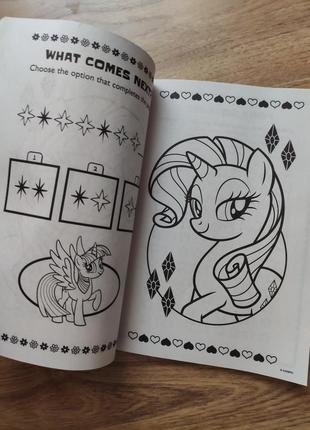Дитяча розмальовка на англійській мові usa little pony поні єдиноріг з цікавими іграми disney