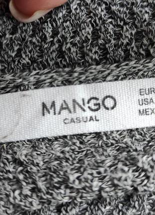 Джемпер свитер с широкими рукавами от mango серый меланж7 фото