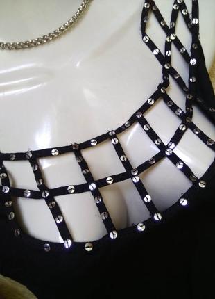 Стильная черная базовая мечка kaleidoscope топ футболка с отделкой/вискоза