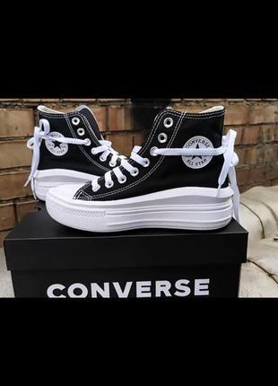 Кеды на платформе converse chuck taylor all star move platform black