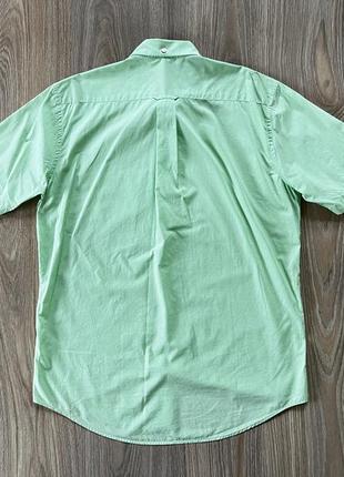 Чоловіча легка класична бавовняна сорочка з коротким рукавом gant3 фото