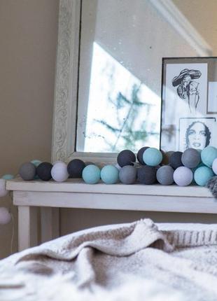 Гірлянда тайські ліхтарики cbl aqua grey 35 шт. від usb, 4 м