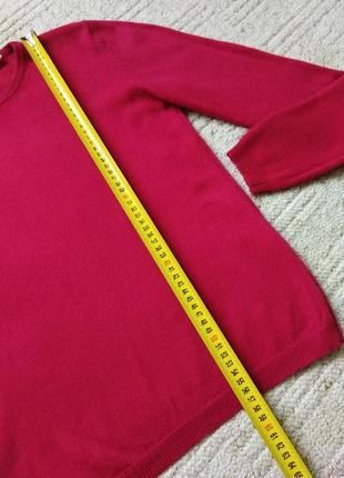 Актуальный джемпер кофта пуловер 100% нтуральный кашемир размер s, кашемировый джемпер малиновой фуксия, джемпер из натурального 100% кашемира10 фото