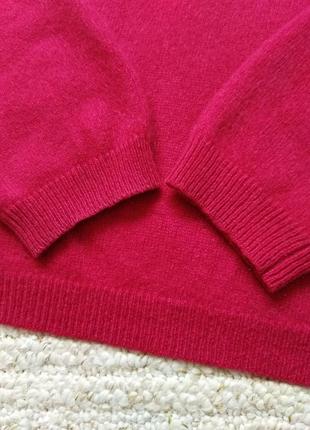 Актуальный джемпер кофта пуловер 100% нтуральный кашемир размер s, кашемировый джемпер малиновой фуксия, джемпер из натурального 100% кашемира7 фото