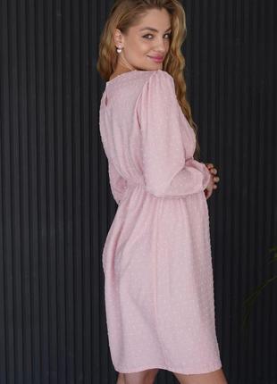 Розовое платье для беременных и кормящих мам с секретом для кормления хлопковое, 5497763-р3 фото
