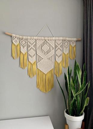 Геометрическое панно макраме
