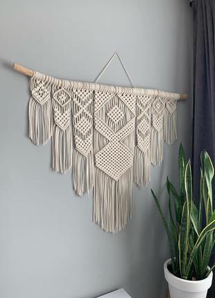 Геометрическое панно макраме