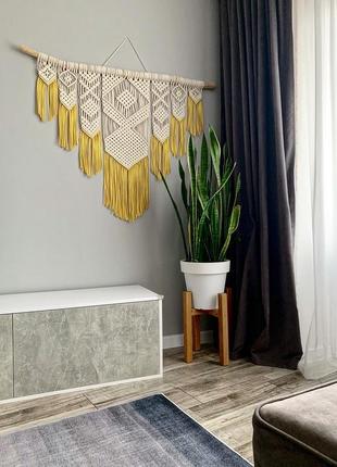 Геометрическое панно макраме