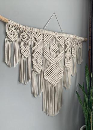 Геометрическое панно макраме