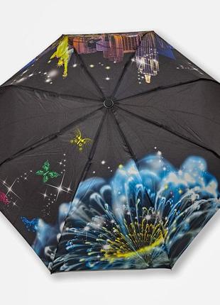 Жіноча парасолька напівавтомат 8 карбонових спиць від фірми "sl"3 фото
