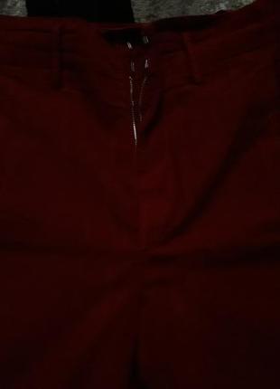 Невероятные дизайнерские укороченные высокие брюки сочный ягодный микровельвет isabel marant4 фото