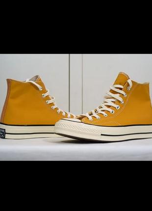 Кеди converse chuck 70 high top sunflower5 фото