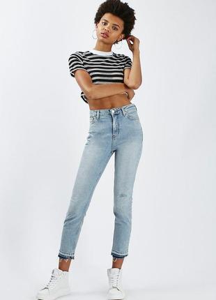 Полосатый кроп топ topshop striped airtex crop tee в сеточку3 фото