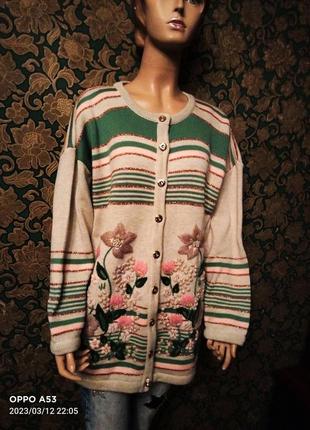 Кардиган вінтаж вовна 💯%