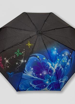 Жіноча парасолька напівавтомат 8 карбонових спиць від фірми "sl"1 фото
