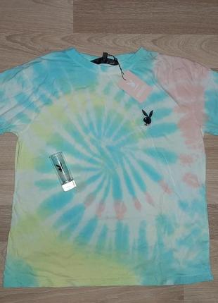 Футболка playboy с эффектом tie dye плюс стаканчик playboy