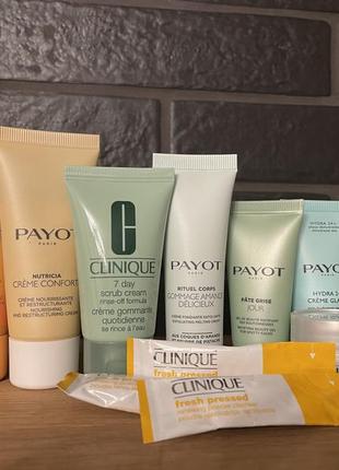 Payot, clinique, миниатюры, лот косметики/ухода