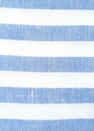 Теніска лляна біла блакитна смужка marks&spencer blue harbour  linen blend  розмір xl  льон 100%10 фото