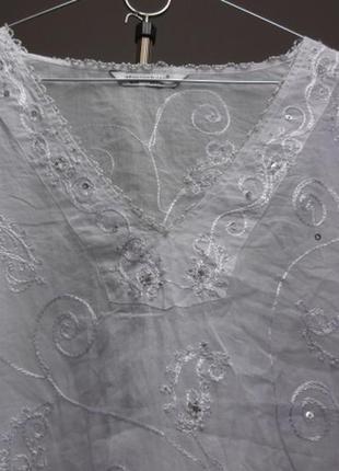 Atmosphere. тонкая блуза с вышивкой.  52-54 размер.