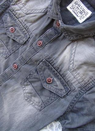 Стильная джинсовая рубашка с коротким рукавом next3 фото