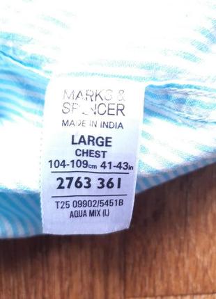 Теніска блакитна  marks&spencer blue harbour  розмір xl  100% коттон8 фото