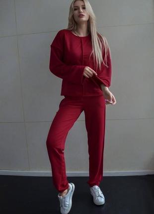 Прогулянковий трикотажний костюм2 фото