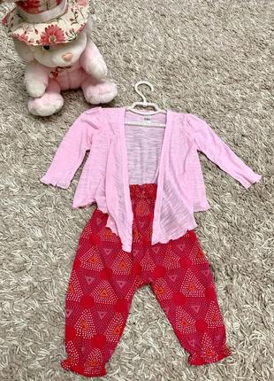 Літні штани, туніка, набір літній на 6-9 міс.