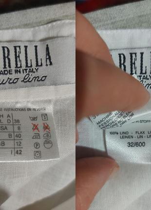 Льняная юбка 100%- лен по длине на пуговицах puro lino marella italy, max mara9 фото